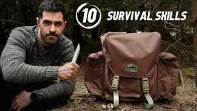 10 Survival Skills in 16 Minutes - Bushcraft, Hunting, Trapping, Shelter