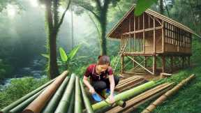 45 Days Solo Survival – Building a Bamboo House Alone in the Wild