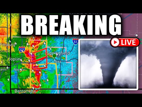 🔴NOW: Tornado On The Ground In Missouri With Live Storm Cameras