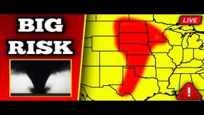 🔴 BREAKING Large Tornado On The Ground In Nebraska - With Live Storm Chasers