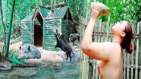 120 Days of Survival: Building Shelters & Hunting in the Deep Jungle | phượng pú