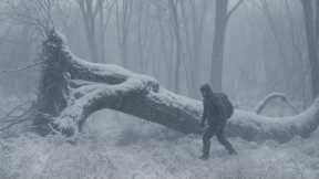 Survival Challenge in Heavy Snow and Blizzard-21°C TemperatureAlone in the Deep Wild,and Cold Jungle