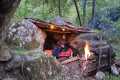Bushcraft camping, building a