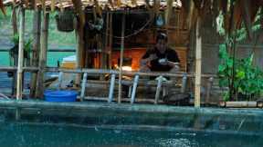Heavy Rain On The River, Processing Pickled Bamboo Shoots: River Survival | EP.474