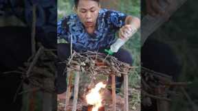 Survival Skills: How to Make Fire in 5 Minutes in Extreme Conditions.   #outdoors #lifehack #camping