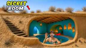 We Build A Secret Underground Swimming Pool - In Desert 🥵
