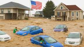 TEXAS UNDERWATER ! 🌊 Catastrophic Flooding Submerges Homes & Cars as River Overflows in Kerrville