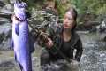 Catching stream fish, catching