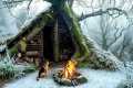Building A STRONG Log Cabin Shelter