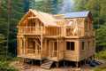 Builds Amazing Wood House in the