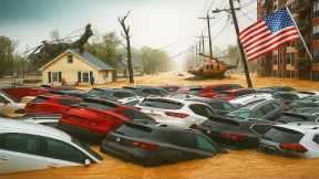 Giant Tornado: ! INSANE Flash Floods Turn Streets into Rivers – Homes & Cars Underwater