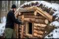 Building A STRONG Log Cabin Shelter