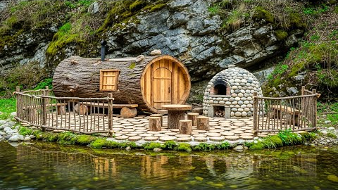 100 Days Alone in the Rainforest - House Build, Giant Oven & Survival Skills #diy #viral #bushcraft