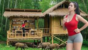 TIMELAPSE - Building a Bamboo House from Start to Finish | Wild Survival Off Grid