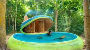 Build The Most Modern with Private Pool in the Deep Jungle by ancient skills