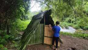 TIMELAPSE: Building a Bamboo House - Survival Skills and Daily Life of an Orphan Boy