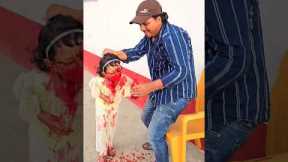 Building Wooden Log Cabin in Forest 🎄🥳 Survival House Step by Step #shorts #funnyvideo #tiktokvideo