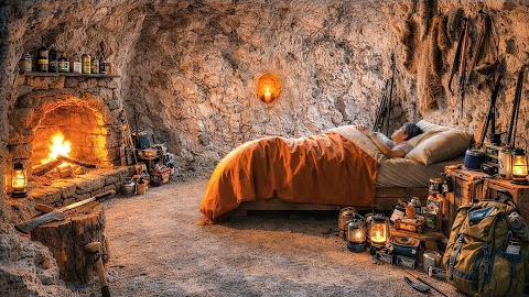 How I built the coziest and most secret bunker inside a limestone mountain