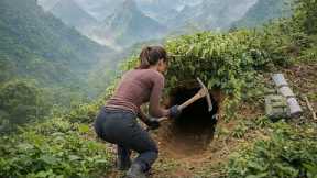 Building a Secret Underground Shelter | Digging Earth for Survival
