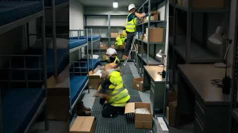 Shipping Container to Luxury Bunker 🏗️ #Shorts