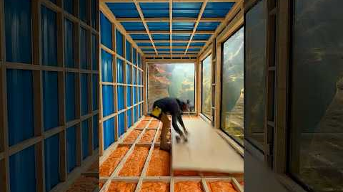 Building Secret Underwater Container Room in Desert River 🏜️