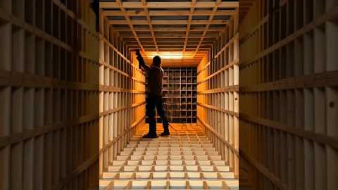 I build a secret room inside a WHITE container! 🏗️🤍