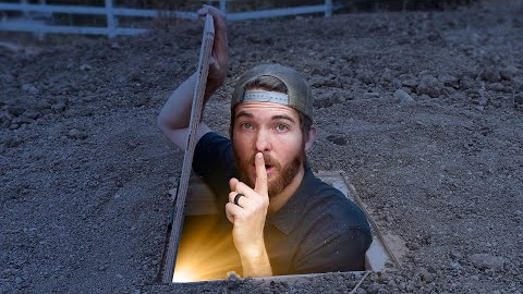 Overnight INSIDE Hidden Underground Tiny House!