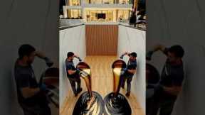 I turned my driveway into a secret underground car vault 🏎️  #secretroom #viral #shorts #secretbuild