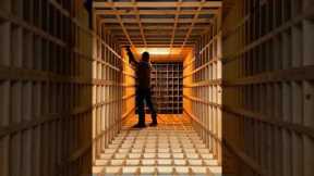 I build a secret room inside a WHITE container! 🏗️🤍