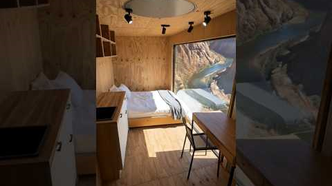 I Built a Secret Container Room Inside a Cliff #shorts