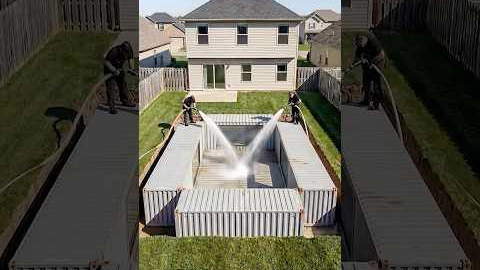 Building an Underground Shipping Container Pool Home