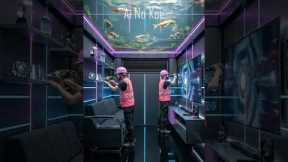 Hidden Cyberpunk Room ⚡ Neon Underground Transformation #shorts #bunker