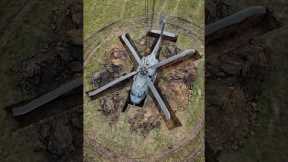 Buried Helicopter Turned Into Secret Underground Home
