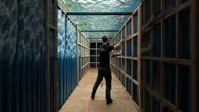 Shipping Container Converted Into Secret Underground Fish Room #incredible #diy