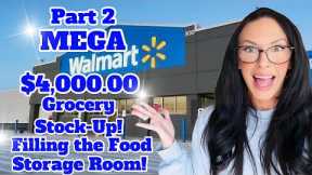 $4,000.00 MEGA WALMART GROCERY STOCK-UP🍎FILLING UP THE FOOD STORAGE ROOM🍎