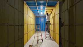 Shipping Container Transformed into Hidden Underground Room #timelapse #satisfying