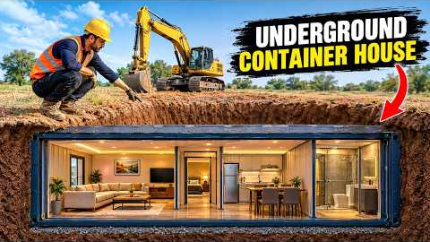 I Built a Luxury Underground Container House | Full Construction From Scratch