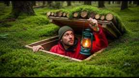 Building the Most Secret Survival Dugout. Secret Shelter Underground. Bushcraft